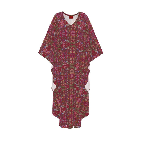 Red Lucky Objects Kaftan